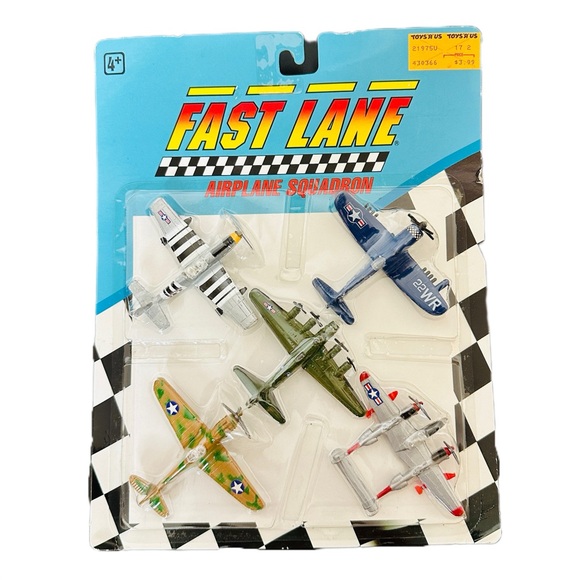 VINTAGE FAST LANE from Toys R Us Airplane Squadron 1991 NEW 5-pack - Picture 1 of 13